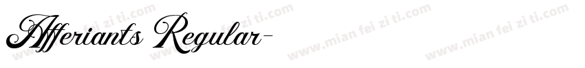 Afferiants Regular字体转换
